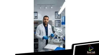 دوائر كهربائية جديدة لتغيير الإضاءة ليد بيضاء للميكروسكوب.